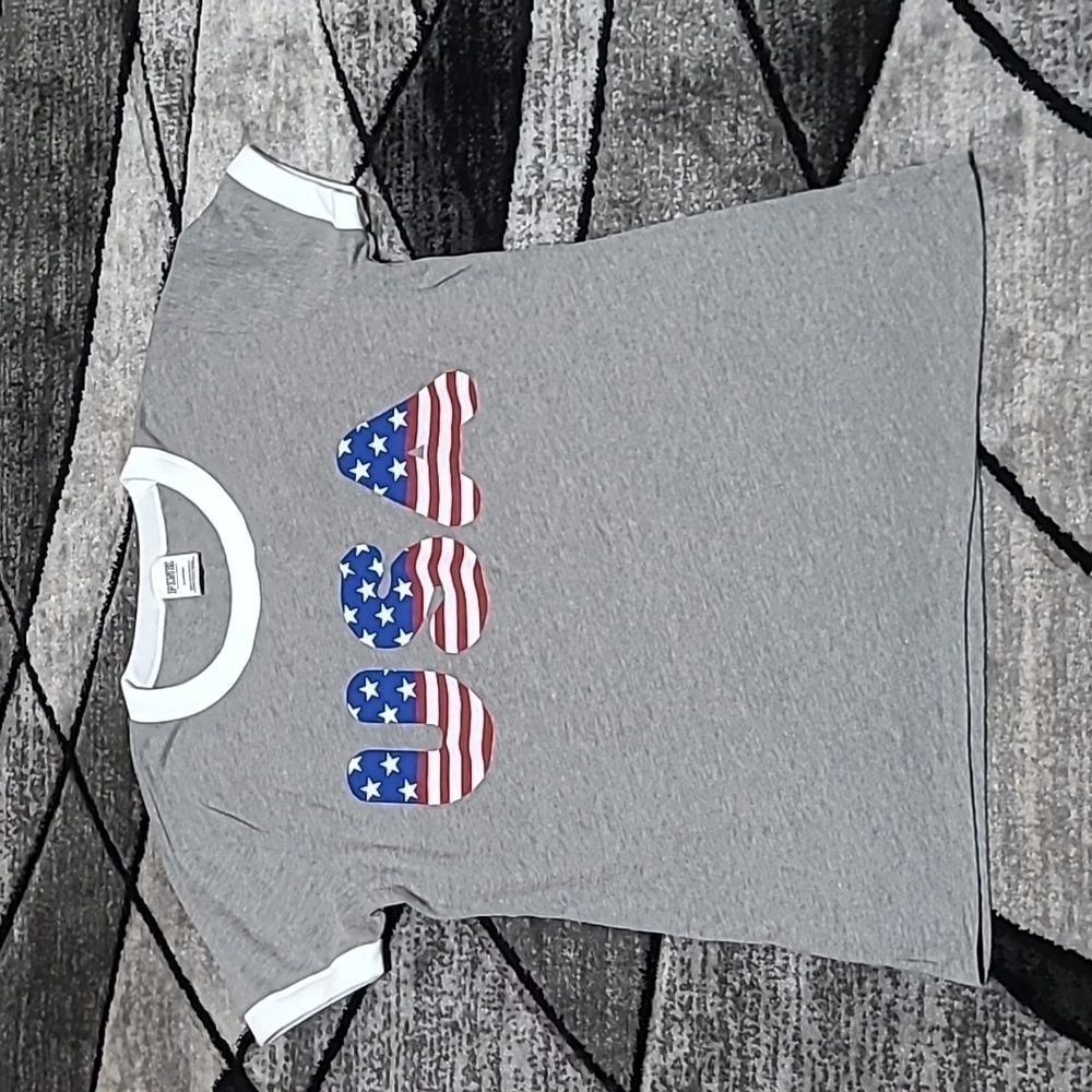 VS PINK 2017  Ringer USA Tee-Shirt 🇺🇸